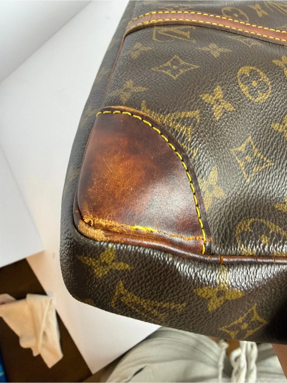 Vintage Louis Vuitton Monogram Canvas Porte Documents Voyage Briefcase